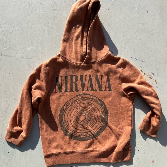 Cotton On x Nirvana Other - Nirvana Hoodie Beige Unisex Spell-Out 7 90s Seattle Grunge Rock Music Cobain